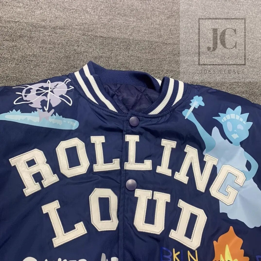 Rolling Loud NYC Varsity Jacket (Close Up)
