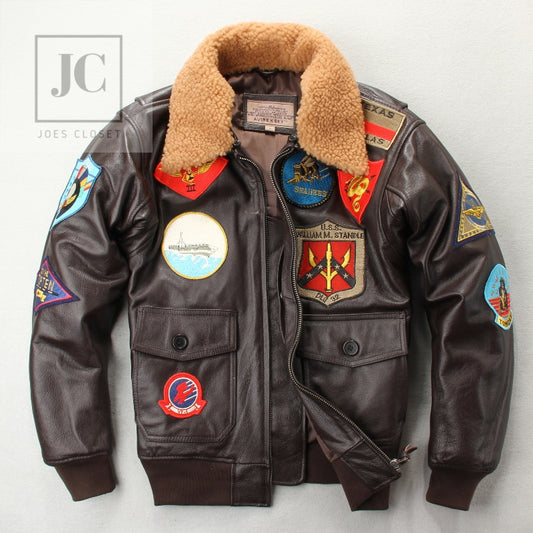 Men's Genuine Leather Air Force Bomber Jacket