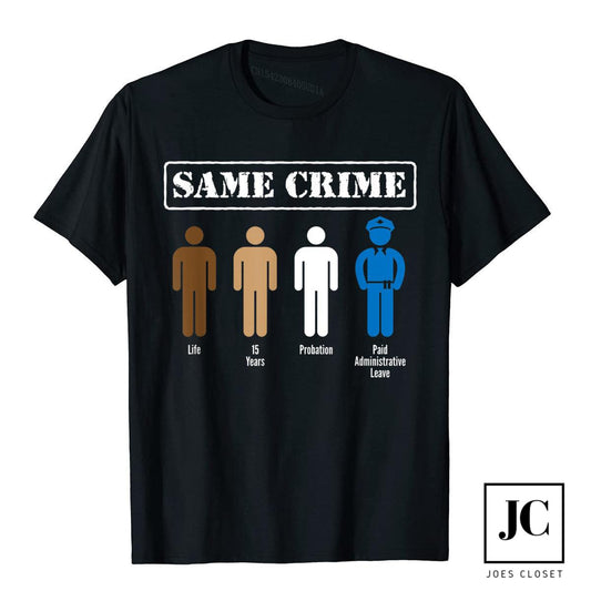 Same Crime Different Time T Shirt (Black)