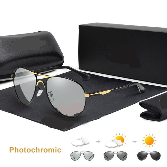 Men's Photochromic & Polarized Pilot Sunglasses